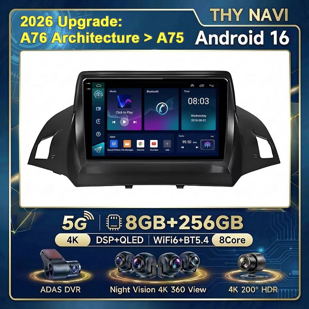 Ford C-MAX/Kuga/Escape Car Radio with GPS & Wireless CarPlay