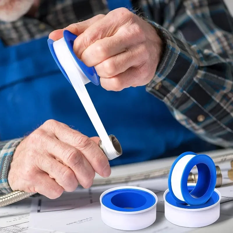 White PTFE Plumber's Tape – High-Density Pipe Thread Sealant