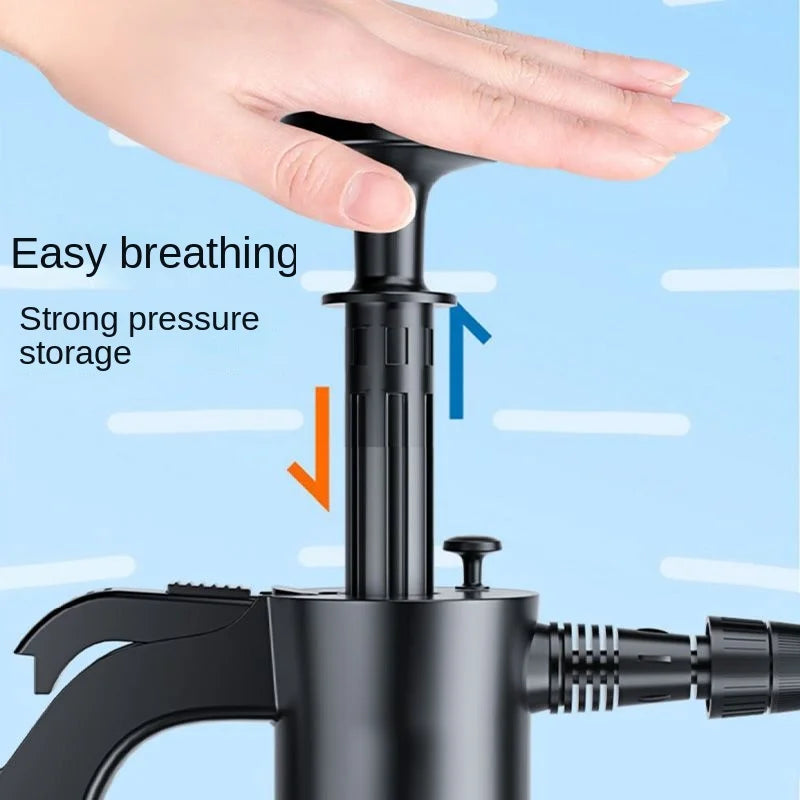 2L Hand Pump Foam Sprayer with 3 Nozzles for Car Wash - image 4