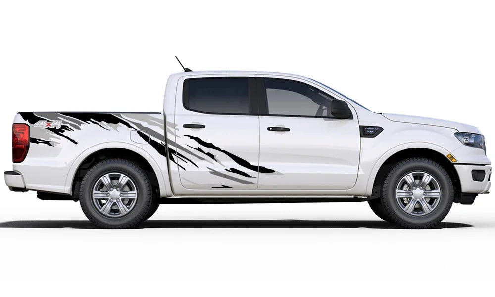 Pickup Truck Tuning Decal Set, 3 Pieces, Universal Fit