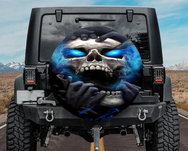 Sugar Skull Spare Tire Cover for SUVs and Trailers - view 8