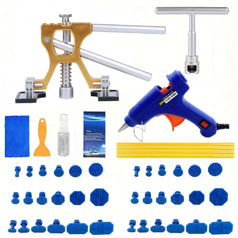 Paintless Dent Repair Kit with Glue Gun and Dent Puller Tabs