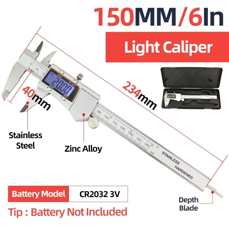 Stainless Steel Vernier Dial Caliper 0-150mm Measuring Tool - image 36