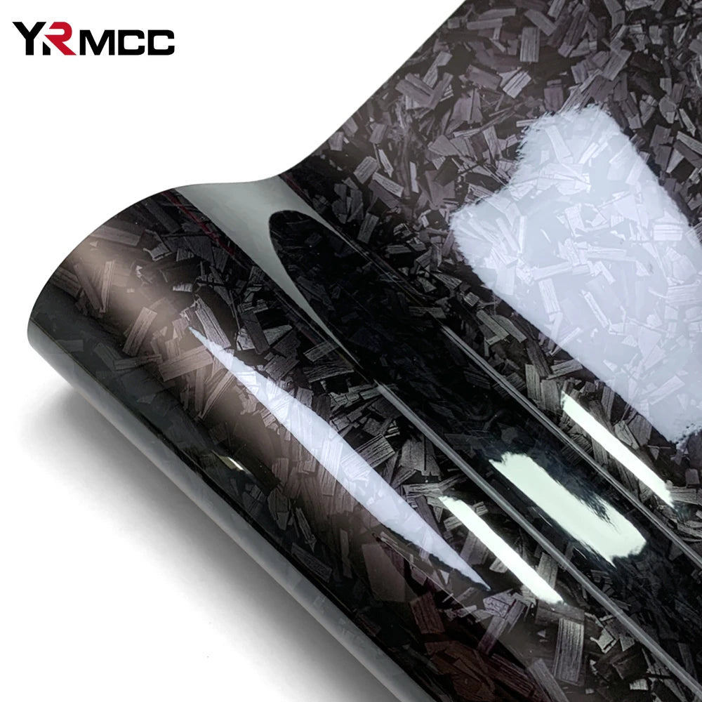 Glossy Black Carbon Fiber Vinyl Wrap Film Self-Adhesive Car Decal - image 6