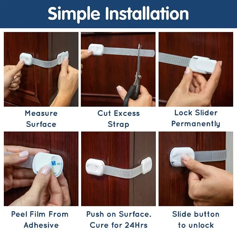 Adhesive Baby Safety Locks for Drawers & Cabinets - image 6