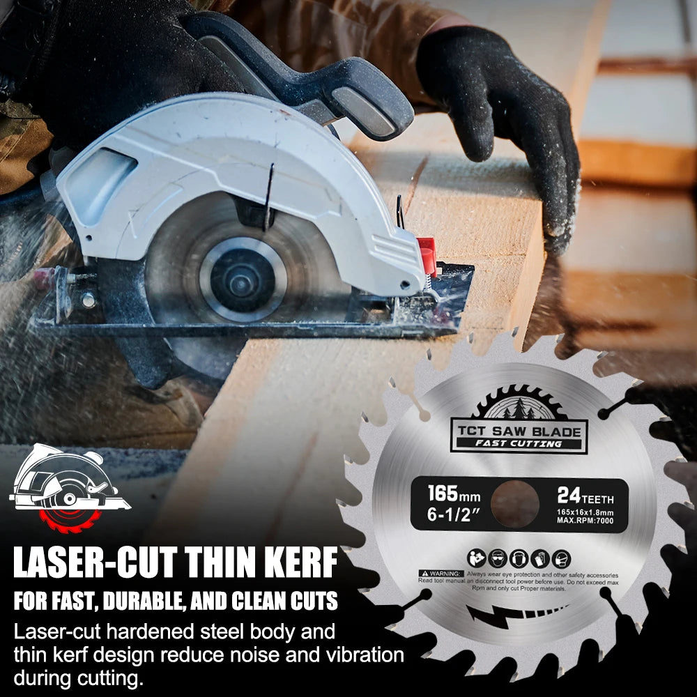 XCAN 165mm Carbide Circular Saw Blade for Precision Cutting - image 3