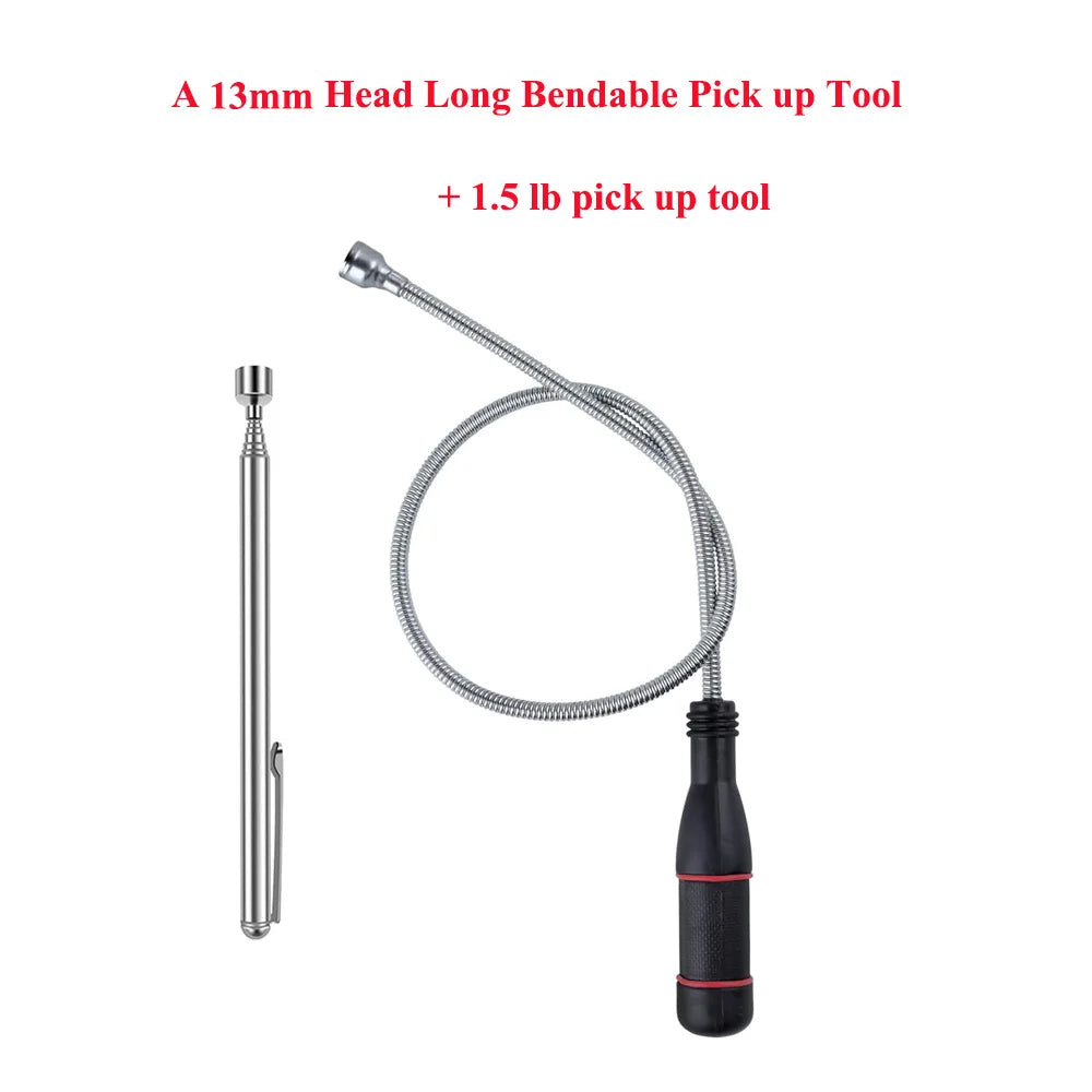 Telescoping Inspection Mirror 360° Adjustable Inspection Tool for Checking Vehicle Small Parts Magnetic Telescoping Pickup Tool