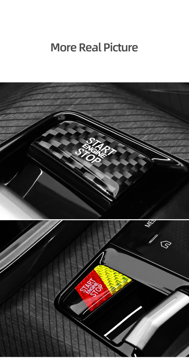 Carbon Fiber Look Start/Stop Button Sticker for 5 Series, X3