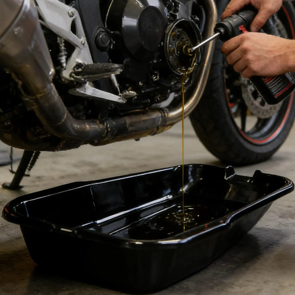 Motorcycle Oil Drain Pan Large Capacity Leak-Proof Oil Change Container For Motorcycle for Engine Maintenance Garage Service