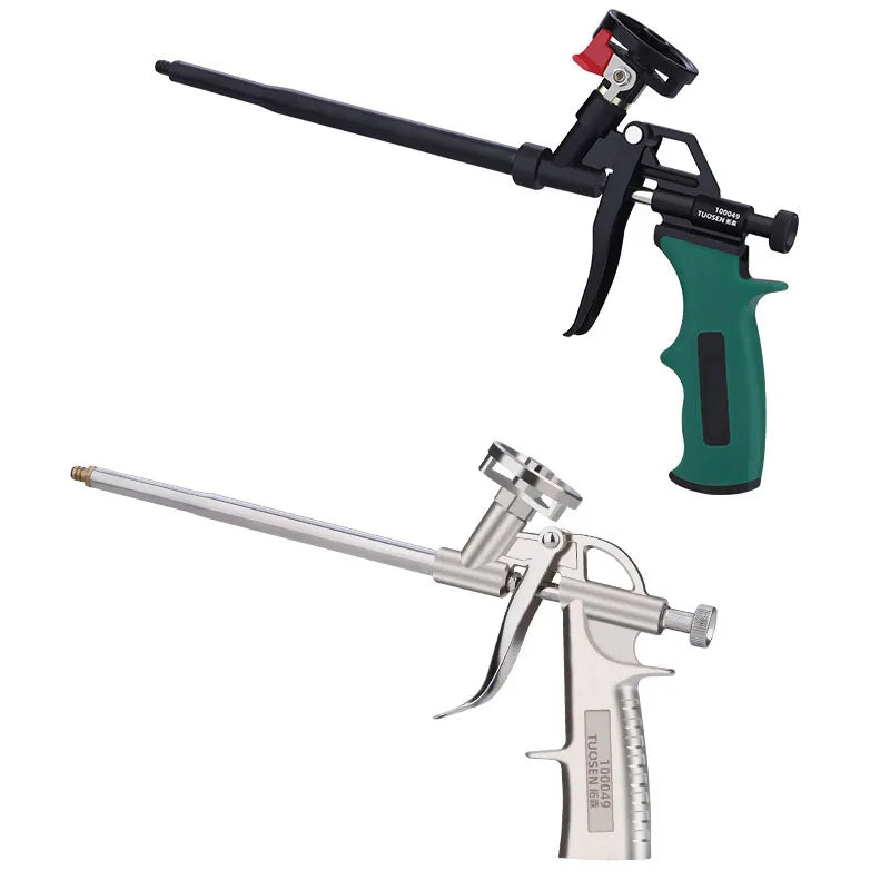 Expanding foam gun, professional insulation and caulking applicator
