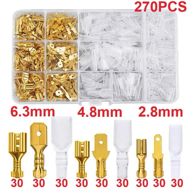 270-Piece Insulated Spade Terminal Connector Kit