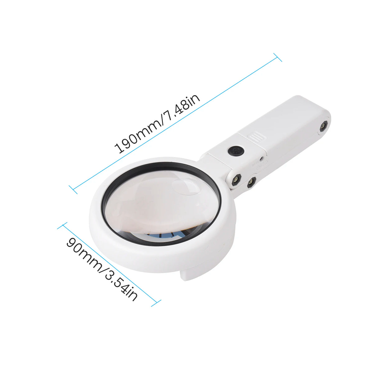 5X 10X USB LED Illuminated Magnifier with Stand for Electronics Repair