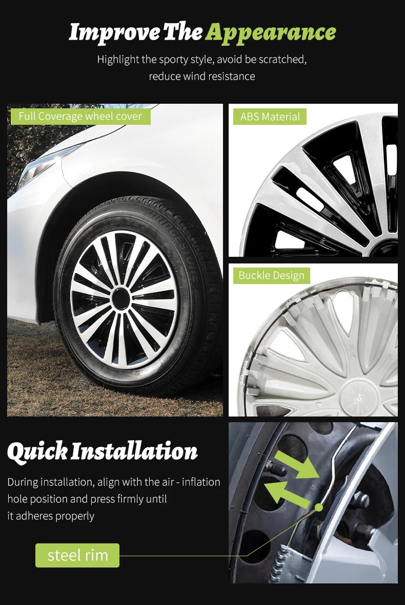 15-Inch Sport Wheel Covers for Steel Rims, Set of 4 - image 13