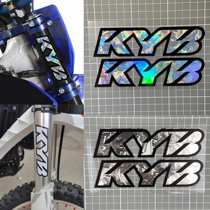 Motorcycle Front Fork Shock Absorber Sticker Pair, 6.1 x 2 in