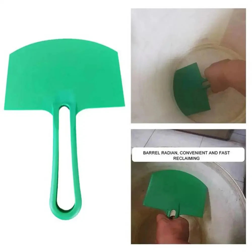 Curved bucket scoop scraper, putty knife for drywall, spackle and plaster