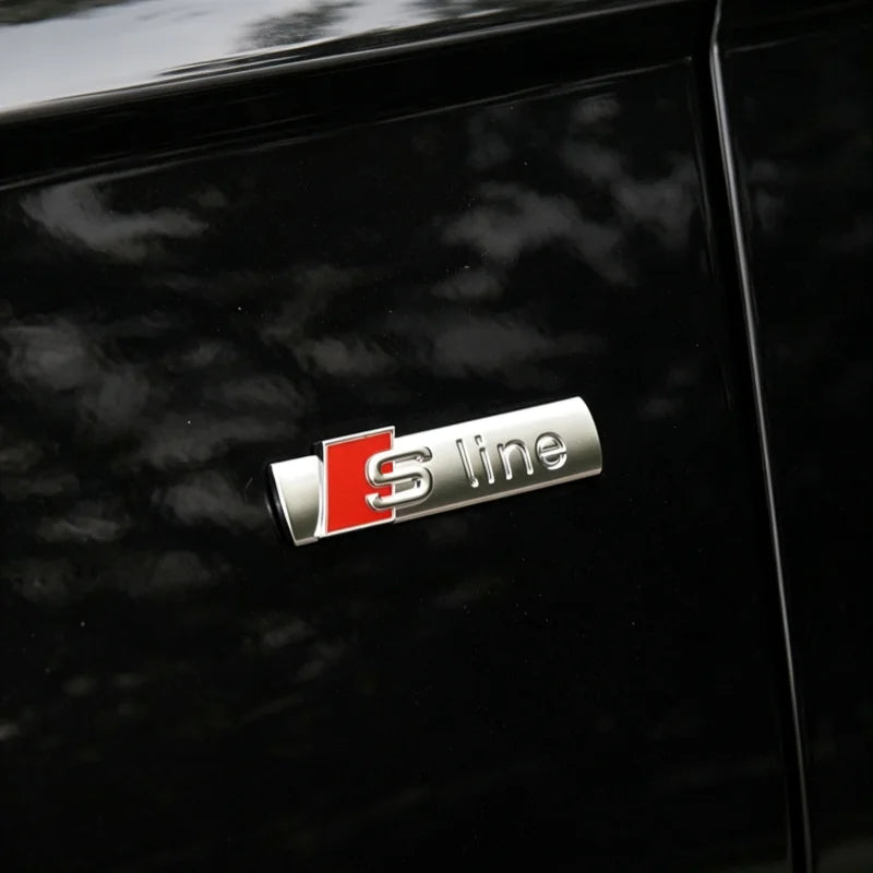 Sport Script Metal Fender Side Sticker for Audi A3 A4 A6 Q5 Q7