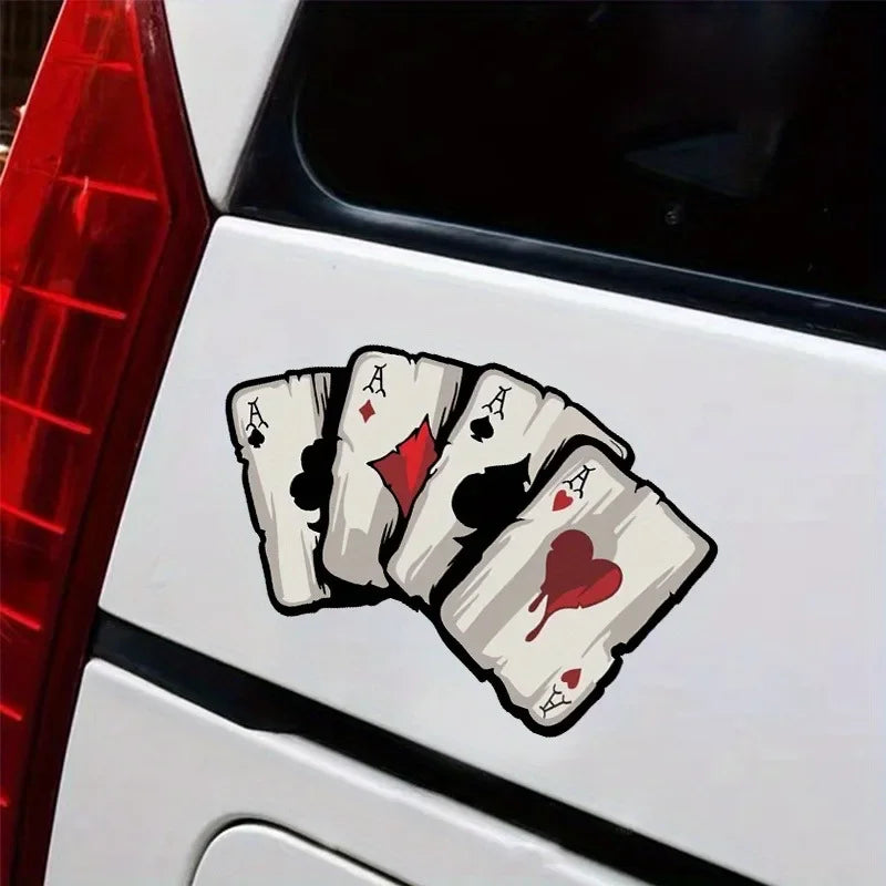 Poker Spade Motorcycle Decals for Fuel Tank and Motocross Bodywork - view 7