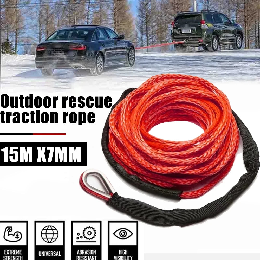 15m 13,500 lbs Synthetic Tow Strap Recovery Rope – 4x4 Offroad