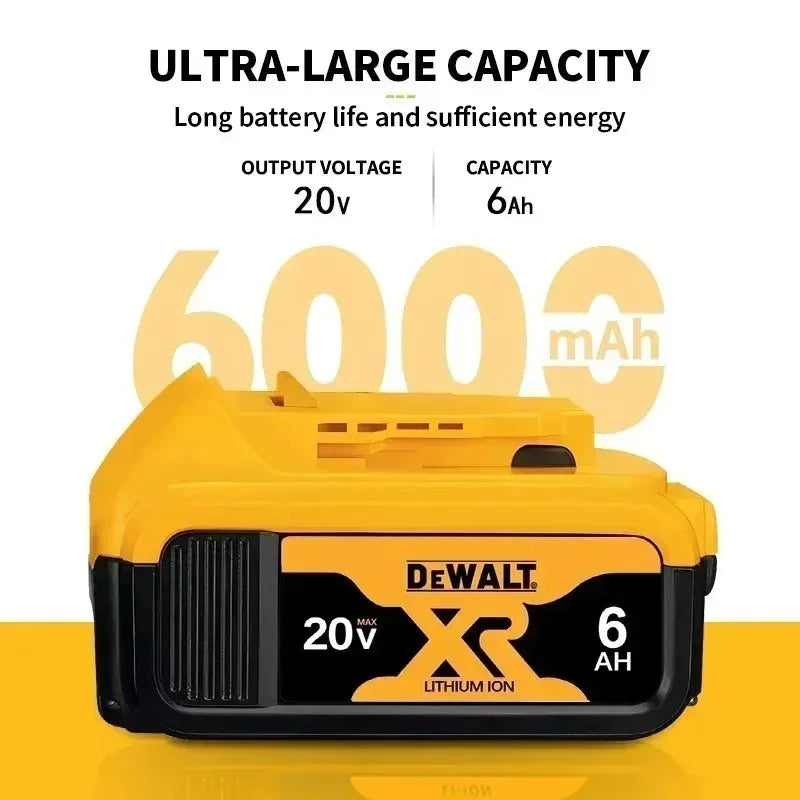 20V 6Ah Li-Ion Replacement Battery for DeWalt DCB206 DCB205 - image 4