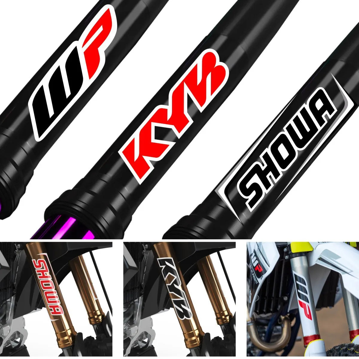 Waterproof Front Fork Decals for Showa, KYB & WP - image 2