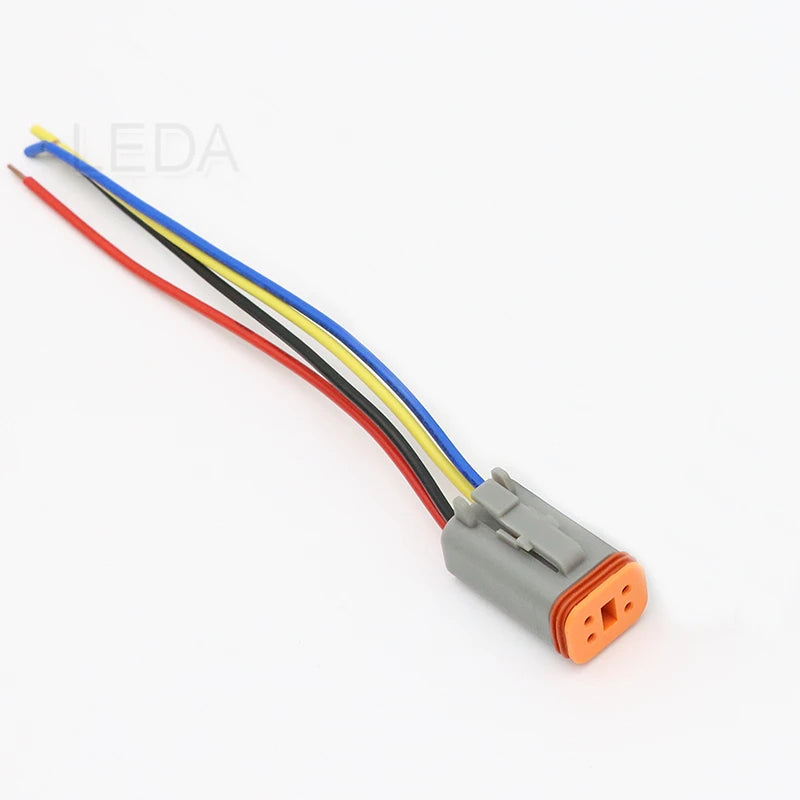 DT Style Waterproof Automotive Connector, Pre-Wired, 2 to 12 Pin