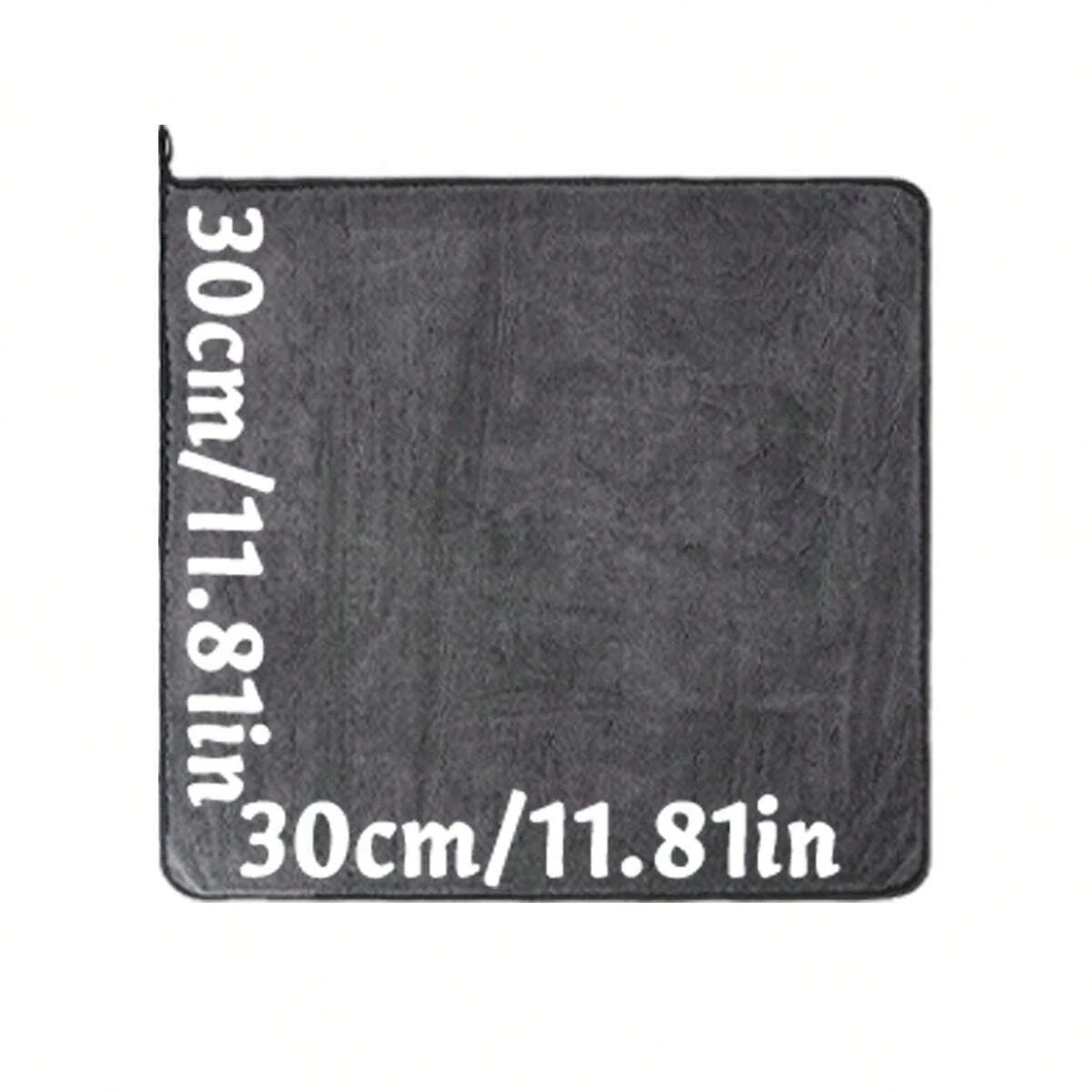 Oversized Microfiber Car Drying Towel, Absorbent Wash Cloth, Dark Gray