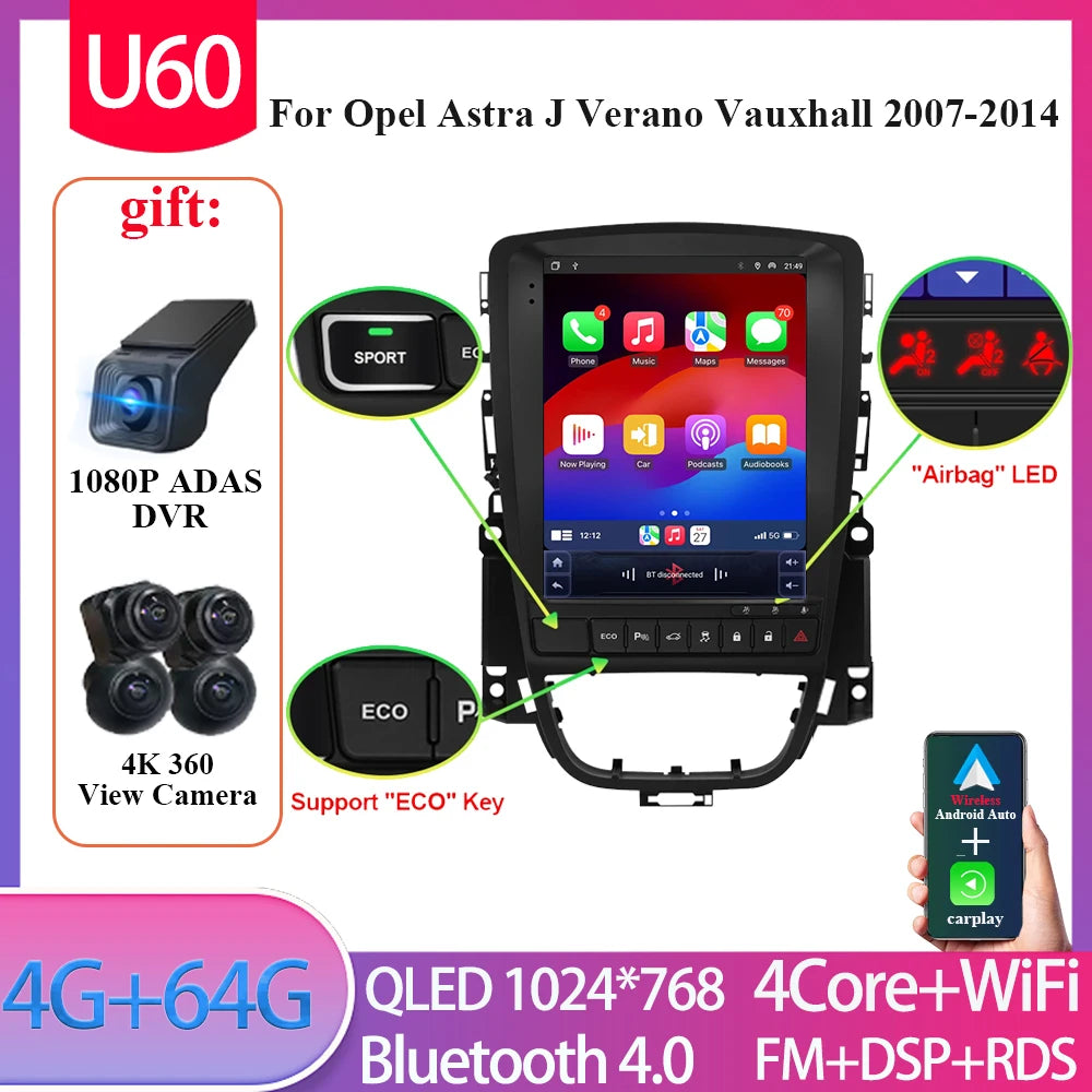 9.7" Android Car Multimedia Player for Opel Astra J & Vauxhall - image 13