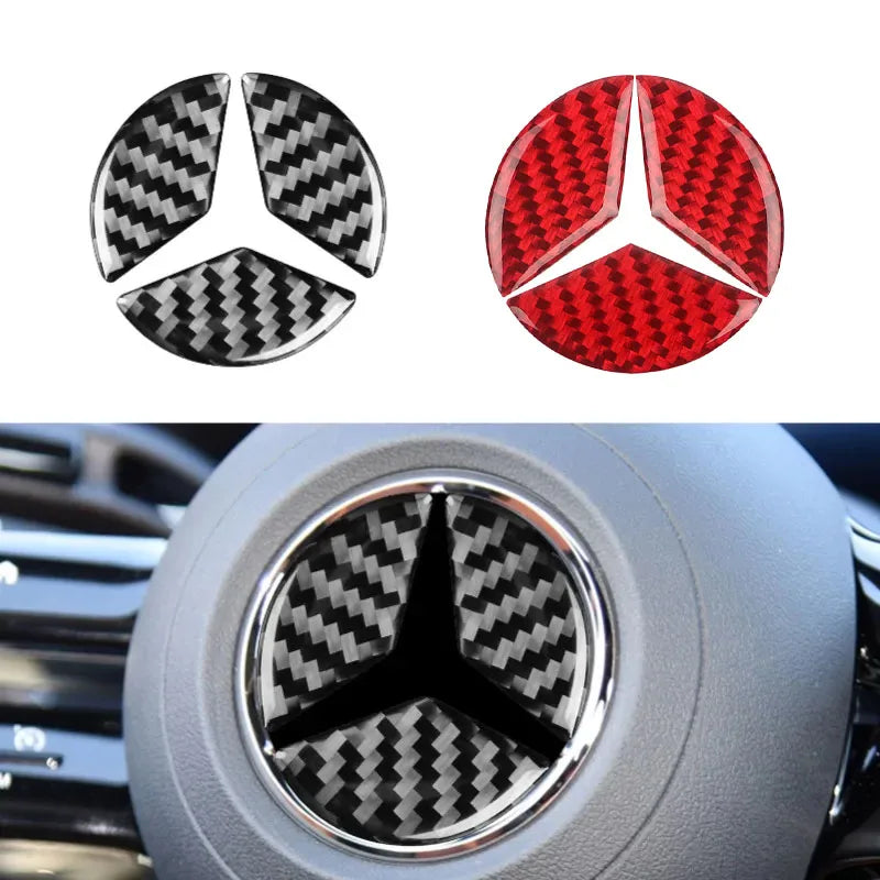 Carbon Fibre Steering Wheel Airbag Cover Trim for Mercedes-Benz CLA and GLA