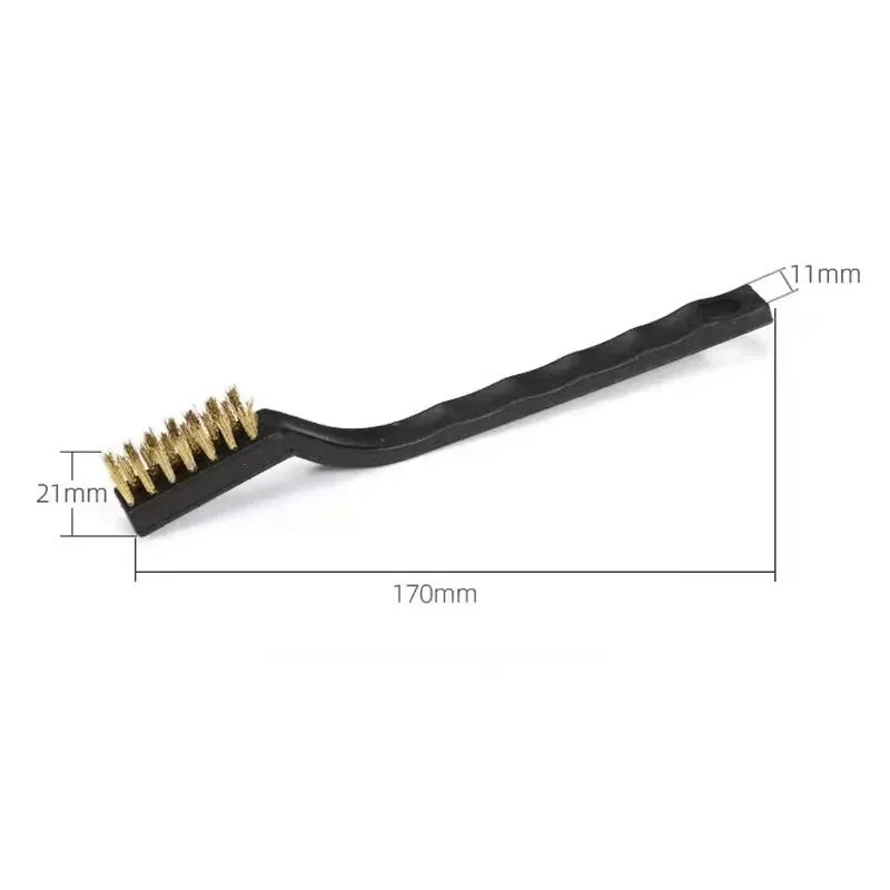 Industrial Mini Copper & Steel Wire Brush Set, 6/12 Pack