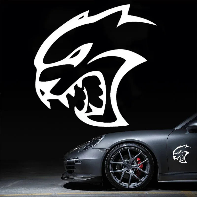 Angry Cat Head Vinyl Car Sticker, 12 Styles in 3 Sizes