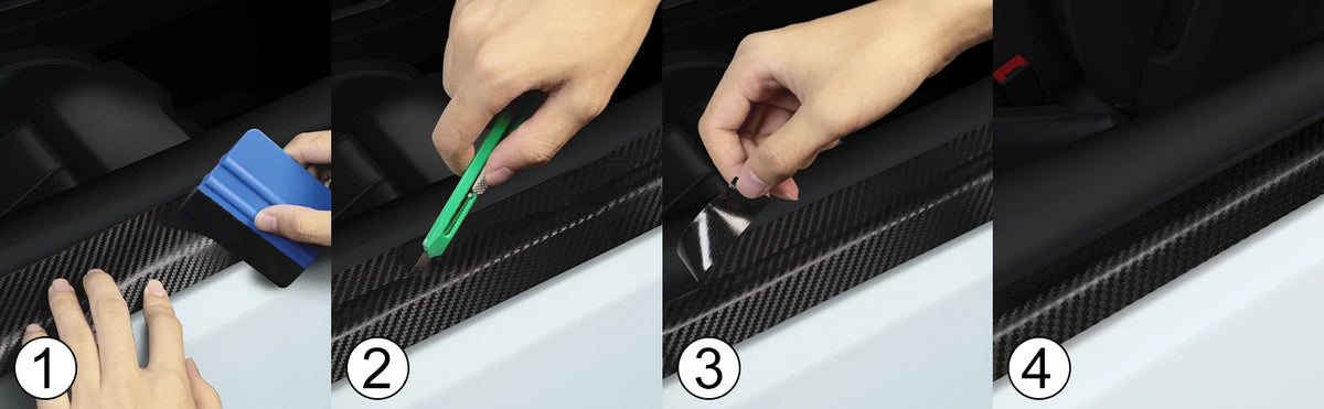 Carbon Fiber Pattern Door Edge Protector Tape, 1 to 10 m