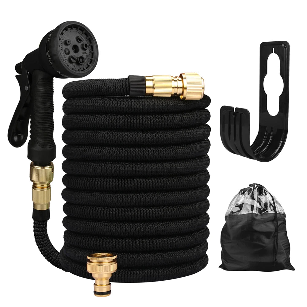 Expandable Garden Hose with Double Metal Connectors – High Pressure