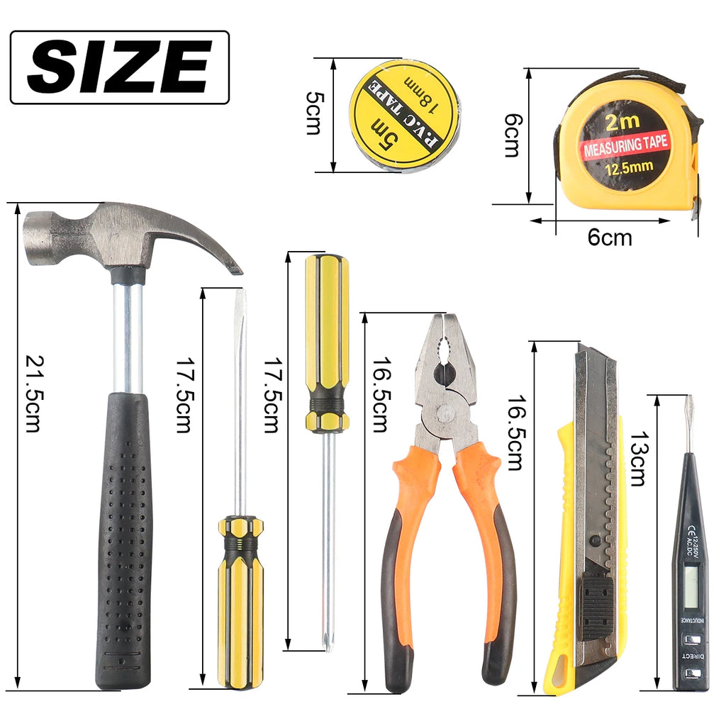 8/9/12/13Pcs Household Tool Set – Repair Kit with Screwdriver & Hammer - image 8