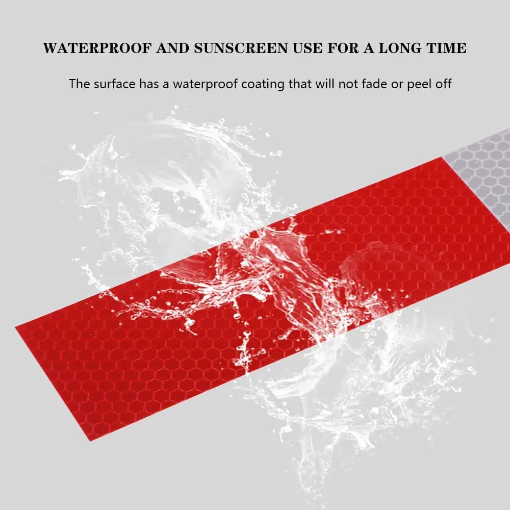 2in x 200ft Red/White Reflective Safety Tape – Waterproof