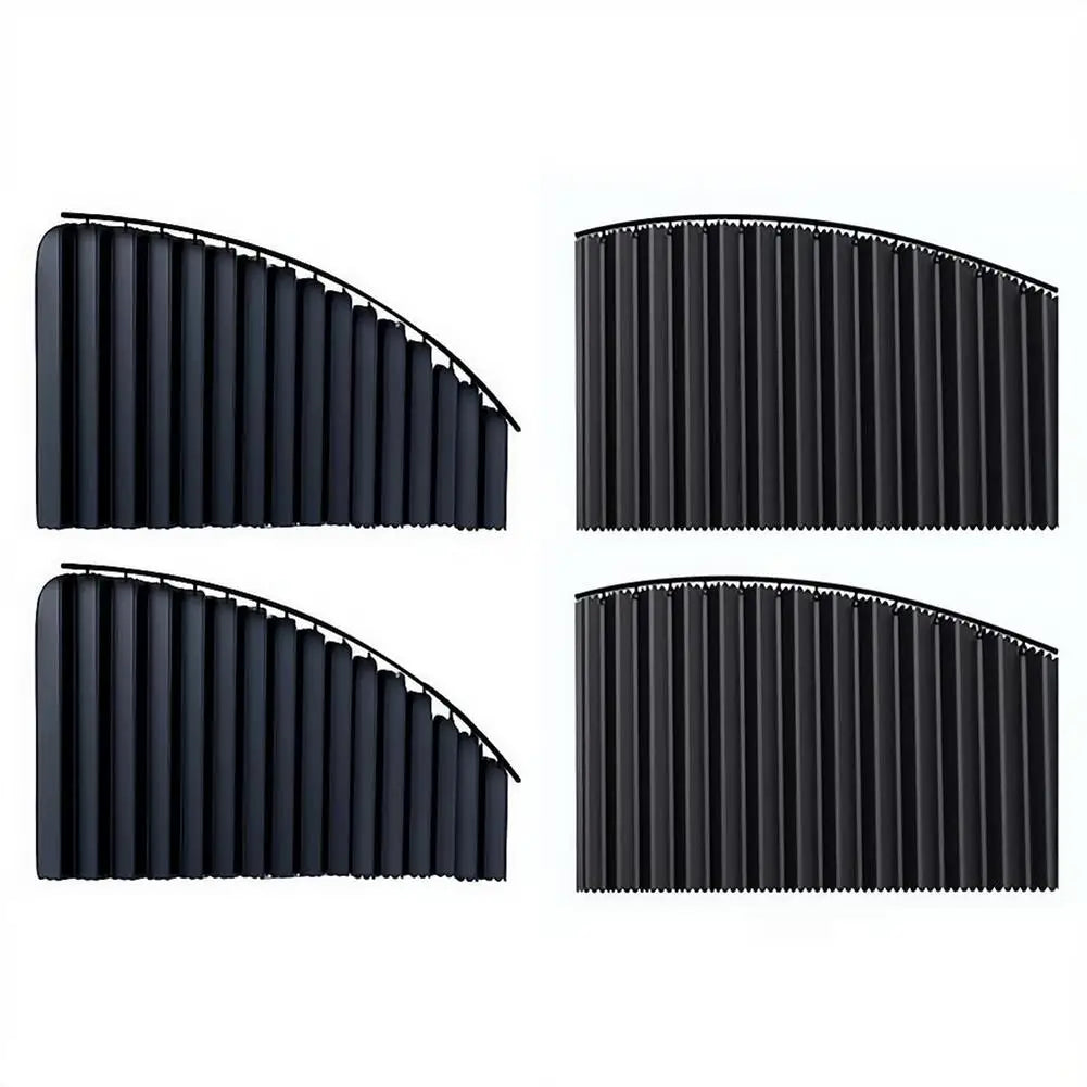 Car Side Window Pleated Sun Shades with Slide Track