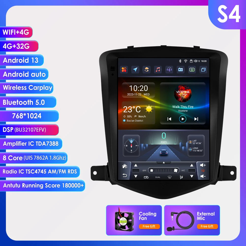9.7" Android Car Radio for Chevrolet Cruze 2008-2012 GPS CarPlay - image 10