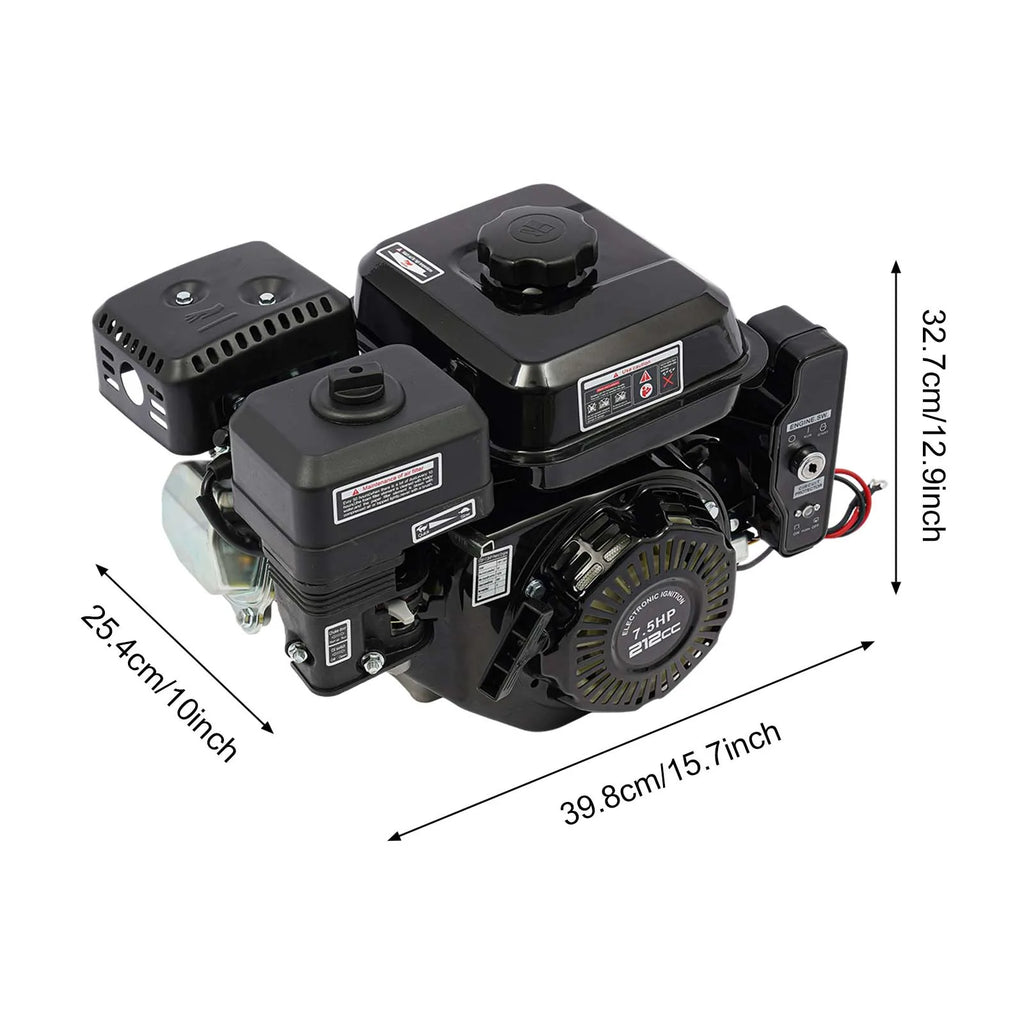 7.5HP 210cc 4-Stroke Gas Engine, Electric/Hand Start