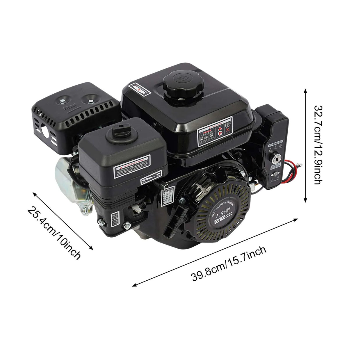 7.5HP 210cc 4-Stroke Gas Engine, Electric/Hand Start