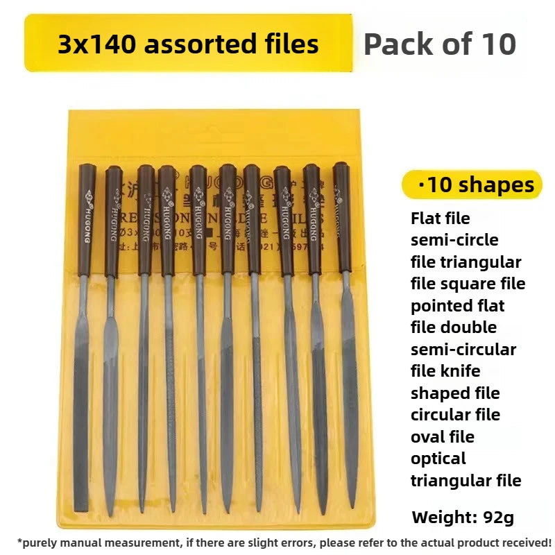 Precision Alloy Steel Mini File Set - 5 PC Woodworking Hand Tools - image 10