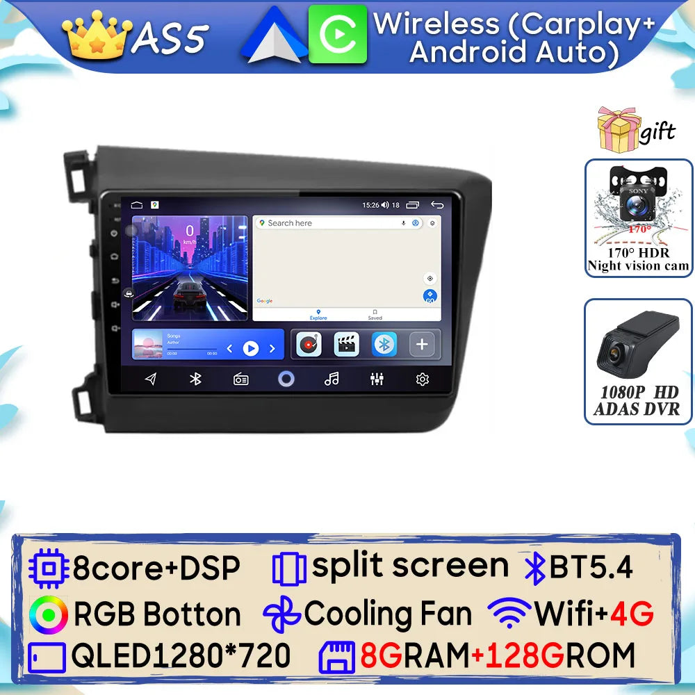 Android 15 Car Radio for Honda Civic 2012-2015 | GPS & Bluetooth - image 10