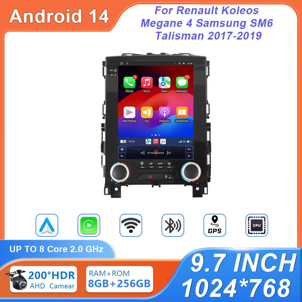 9.7" Android Auto Car Stereo for Renault Koleos Megane Talisman