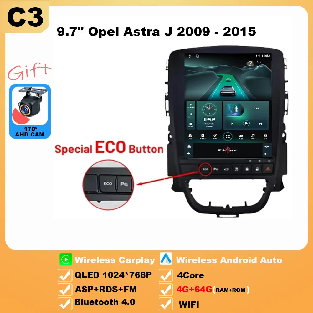 9.7-inch Android Car Radio for Opel Astra J 2009-2015 GPS WiFi - image 13