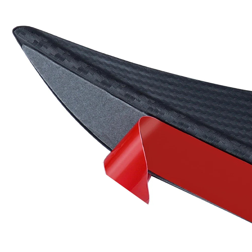 Universal Carbon Fiber Front Bumper Lip Spoiler Fin Kit - 4 Piece - image 14