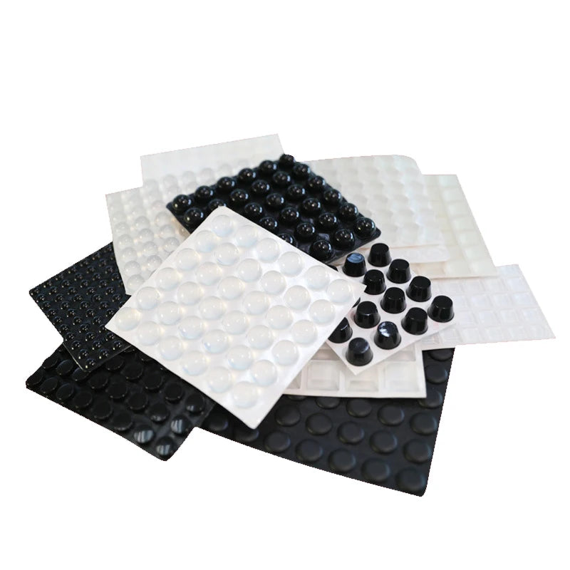 Self-Adhesive Silicone Cabinet Door Bumper Pads, Black or Clear - view 2