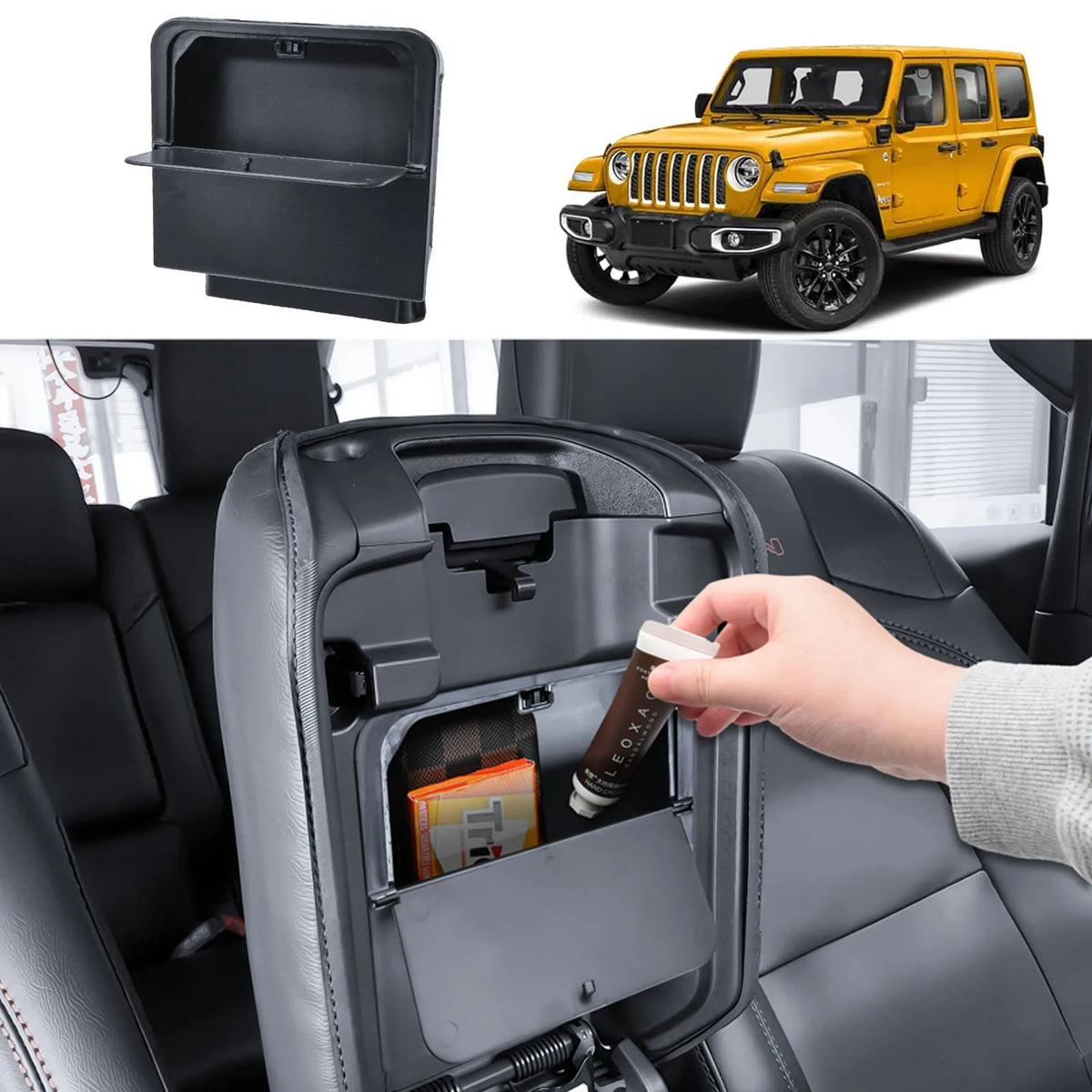 Hidden Center Console Organizer for Jeep Wrangler JL and Gladiator