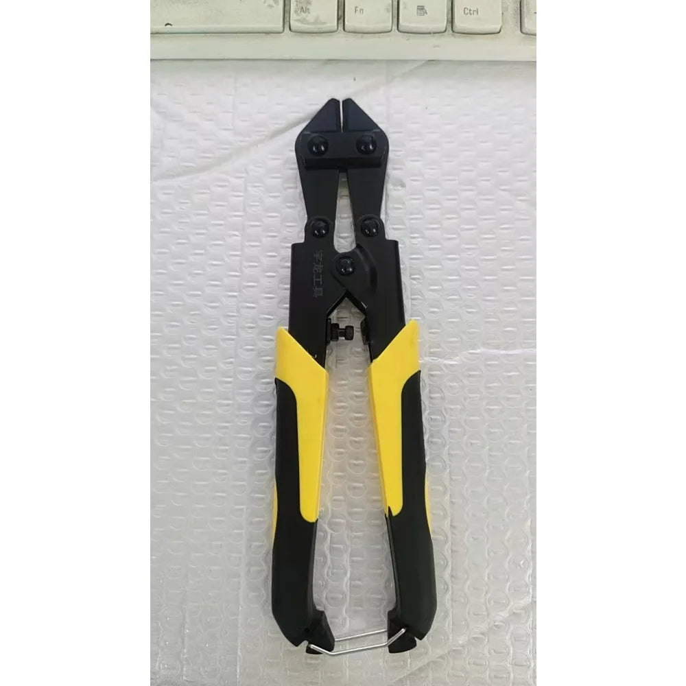 Compact 8 Inch Bolt Cutter Heavy Duty Steel 42HRC Heat-Treated Jaw with Safety Lock