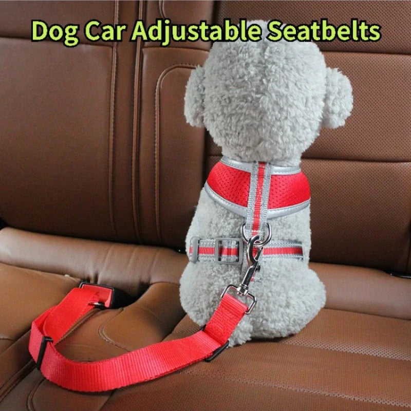 Heavy-Duty Adjustable Dog Car Seat Belt