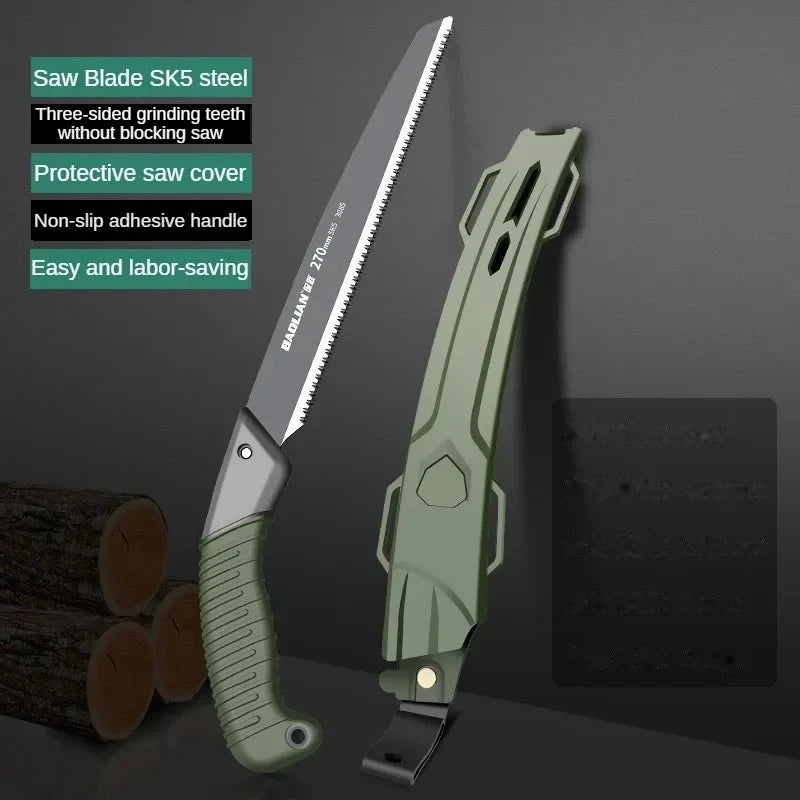 Ergonomic Folding Hand Saw – Branch Trimming & Camping