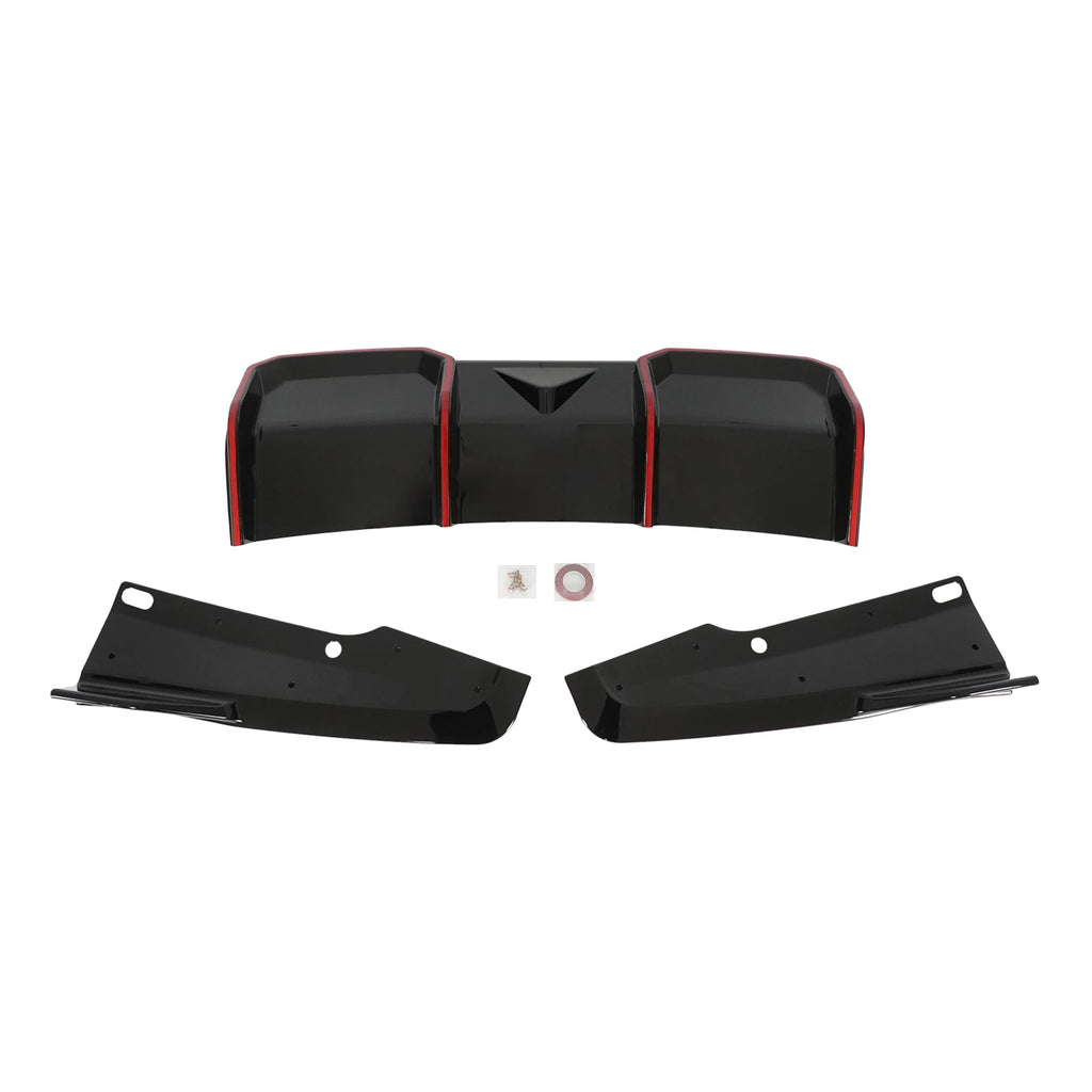 Rear Bumper Diffuser for Hyundai Elantra N 2024-2026, Gloss Black - view 26