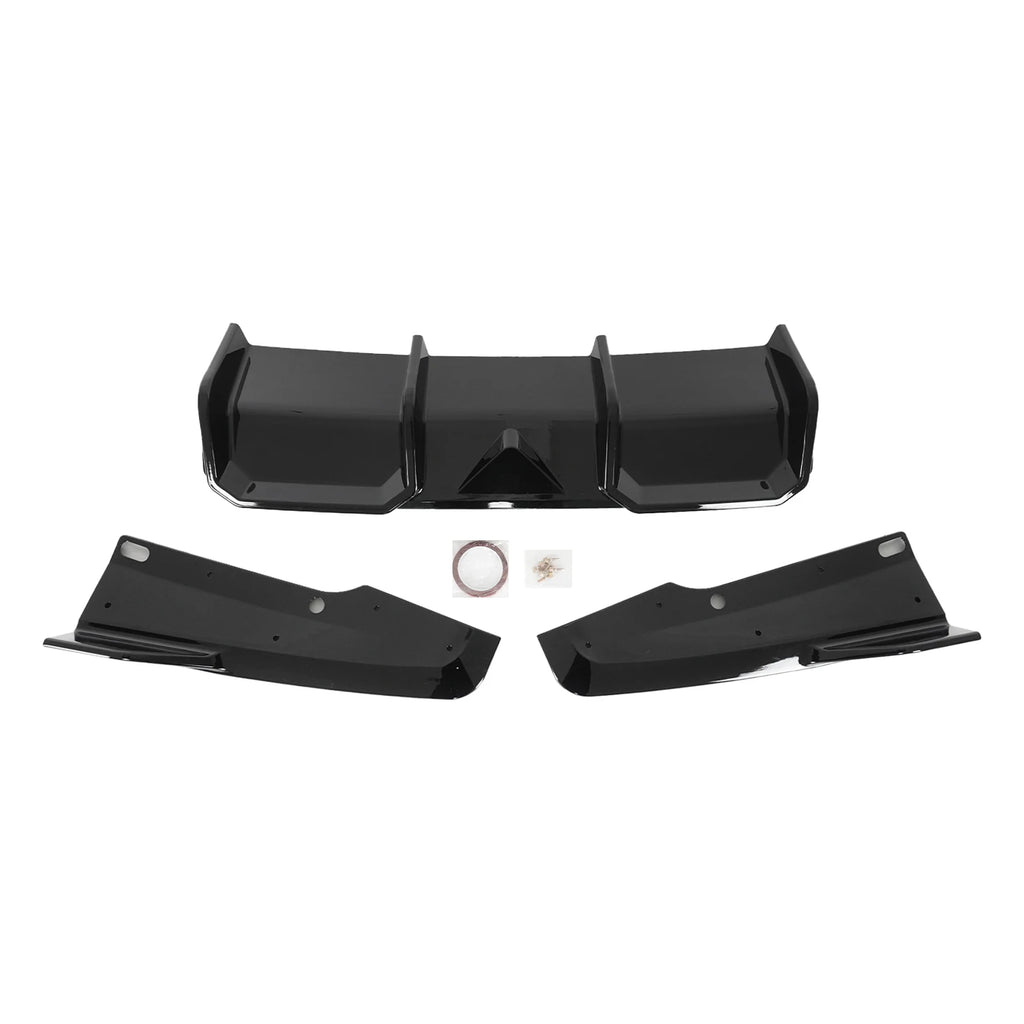 Rear Bumper Diffuser for Hyundai Elantra N 2024-2026, Gloss Black - view 8